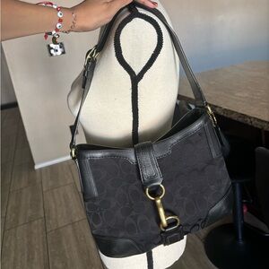 Coach Hampton Signature Buckle Hobo bag 11058.